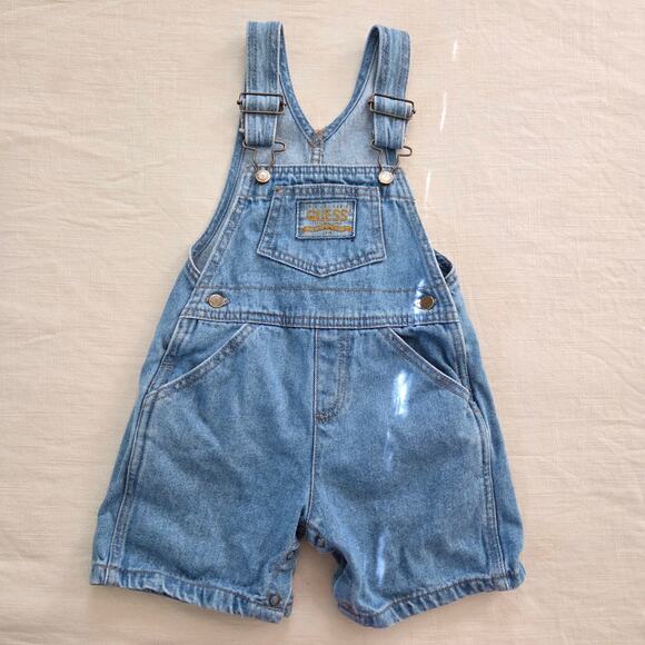 Vintage Guess Denim Shortalls 3t - Picture 1 of 5